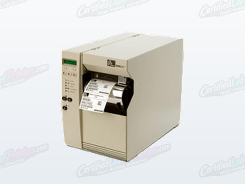 Certified refurbished Zebra 105SL industrial label printer — front right view