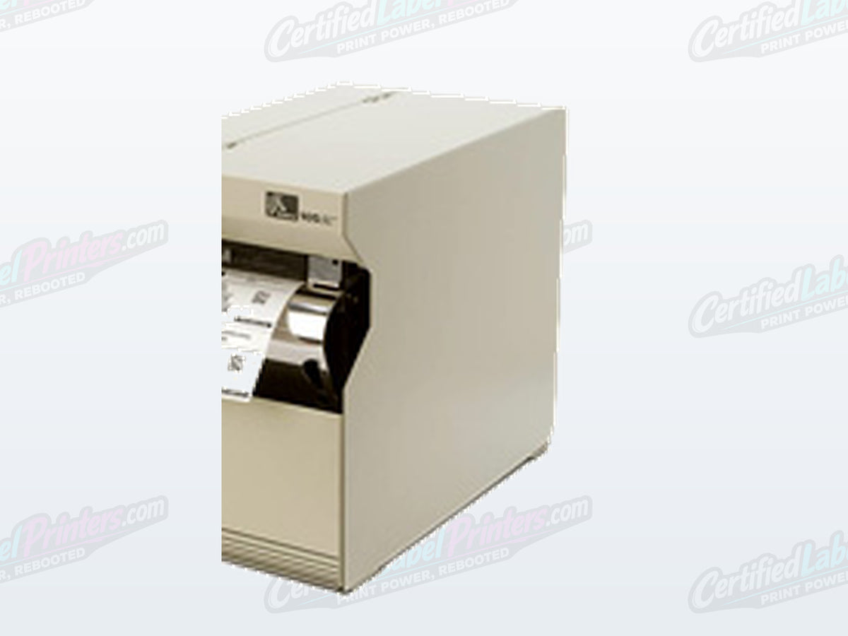 Certified refurbished Zebra 105SL industrial label printer — media path view