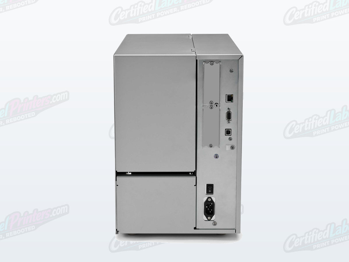 Certified refurbished Zebra ZT510 industrial label printer — back view